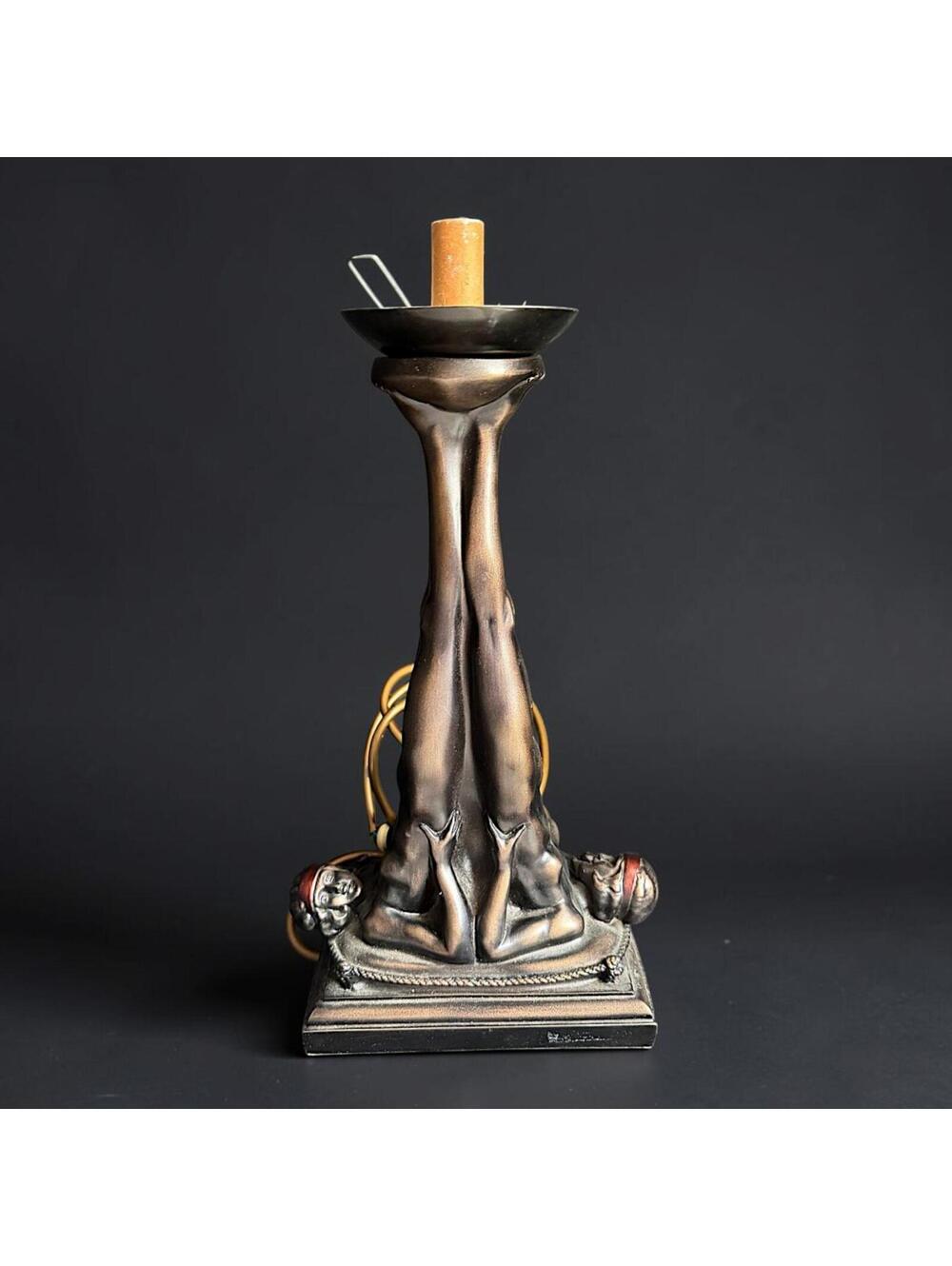 Vintage Art Deco Style Nude Lady Leg Figural Table Lamp Hollywood Regency - 15"